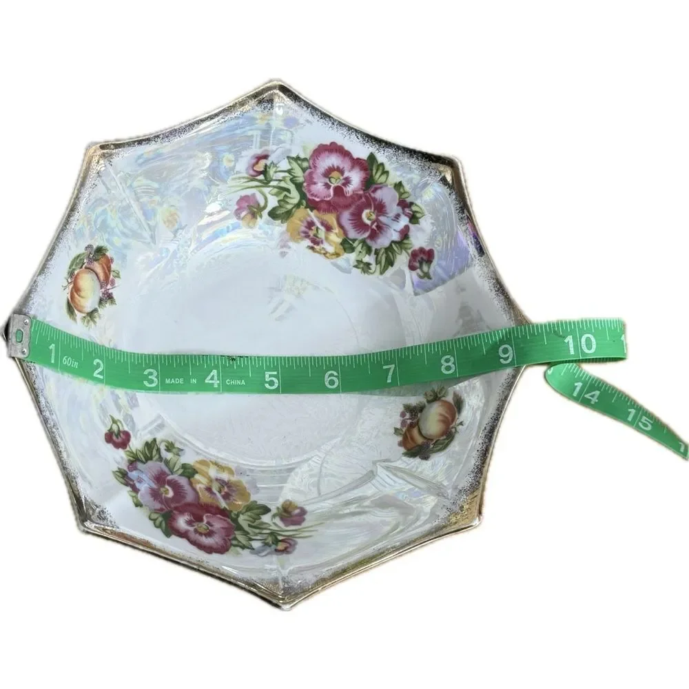 Vintage Trimont Ware Porcelain Bowl with Floral Design - Octagonal Shape‎